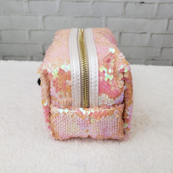 👝 NWT Imoshion Makeup Bag Reversible Sequin Vegan - Picture 4 of 4